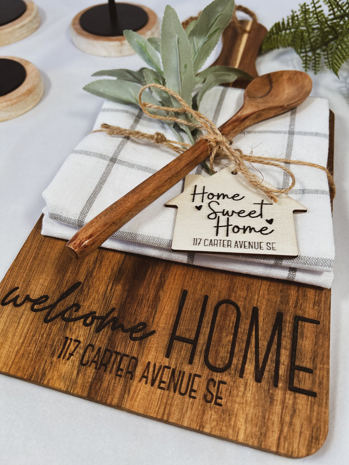 Custom New Home Gift - Acacia Cutting Board