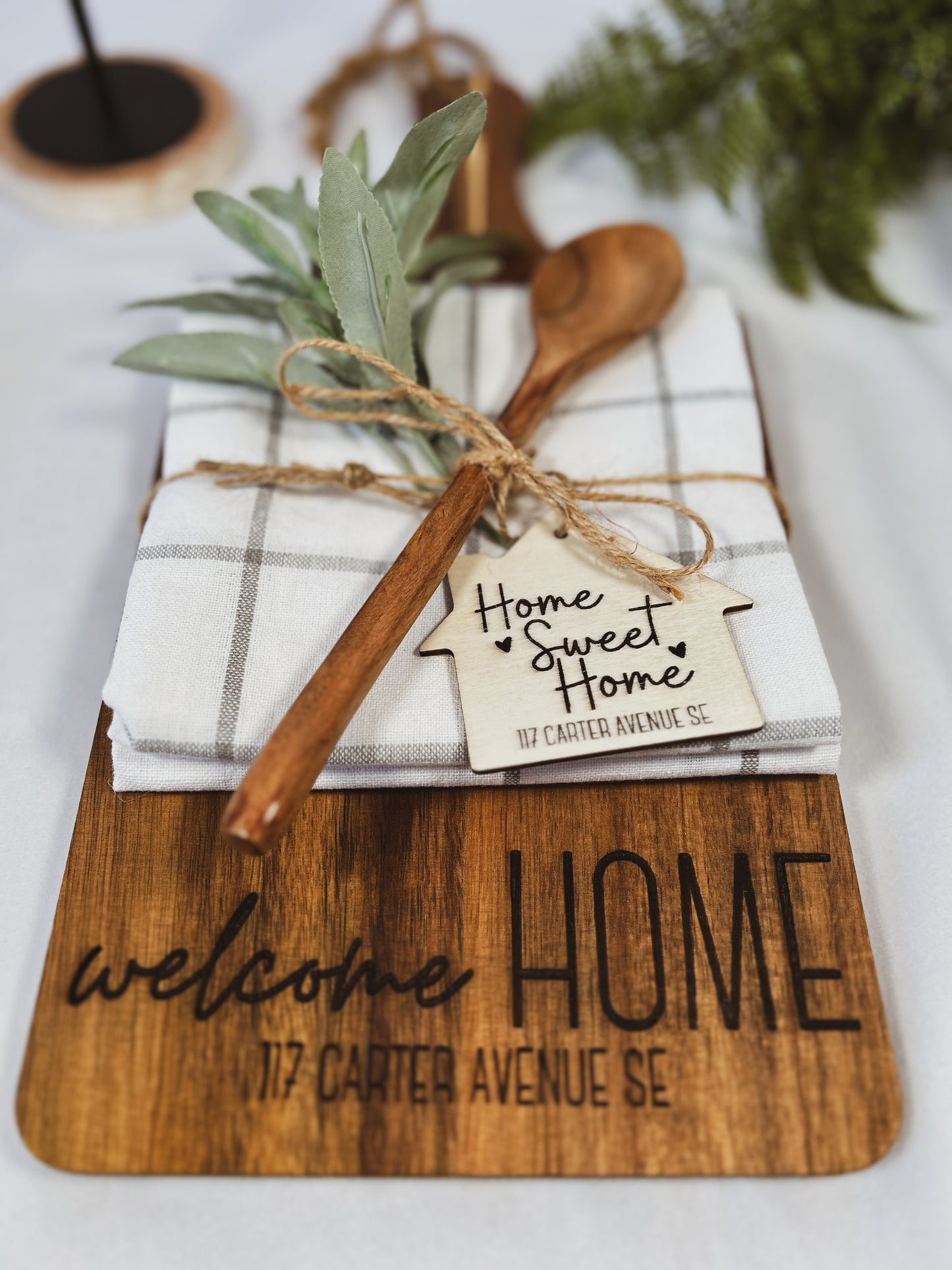 Custom New Home Gift - Acacia Cutting Board
